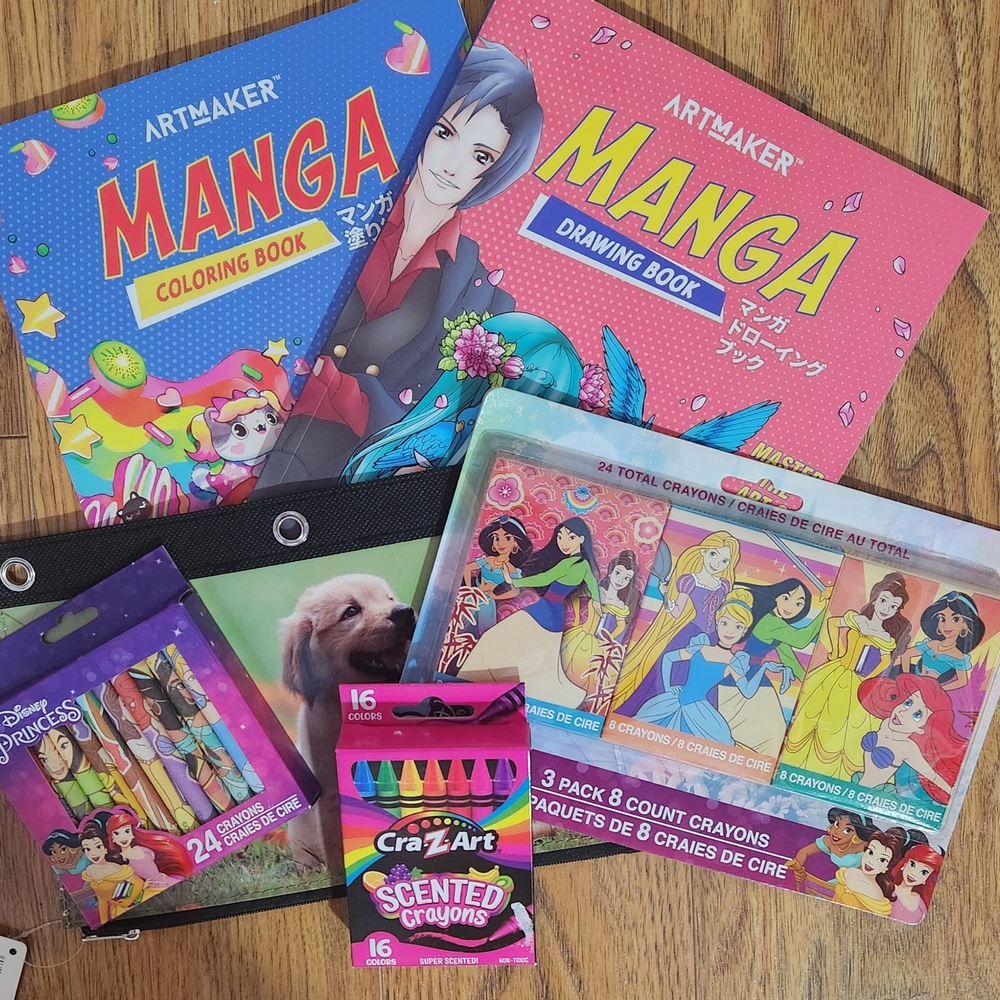 Artmaker Manga Coloring and Drawing Books with Crayola Crayons